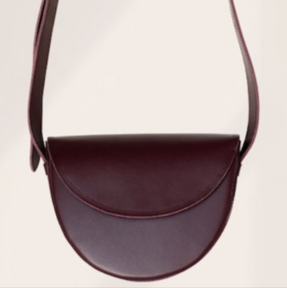 NWOT Leather Crossbody Bag In Purple